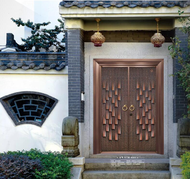 西安天卓新中式銅門(mén)，手工鍛打，古典魅力與現(xiàn)代藝術(shù)的碰撞